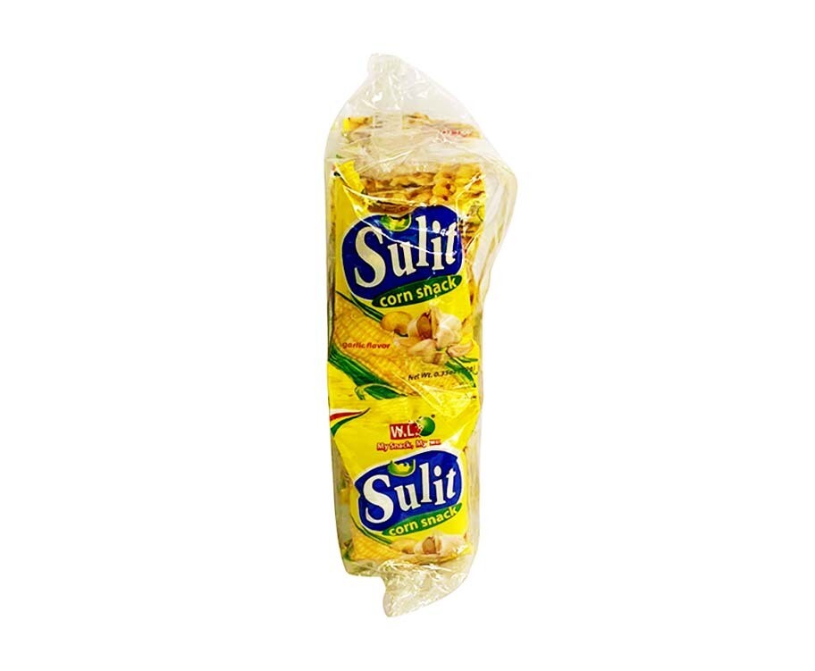 W.L. Foods Sulit Corn Snack Garlic (12 Packs x 10g)