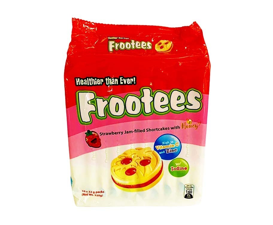 Frootees Strawberry Jam-filled Shortcakes with Honey (10 Packs x 32g) 320g