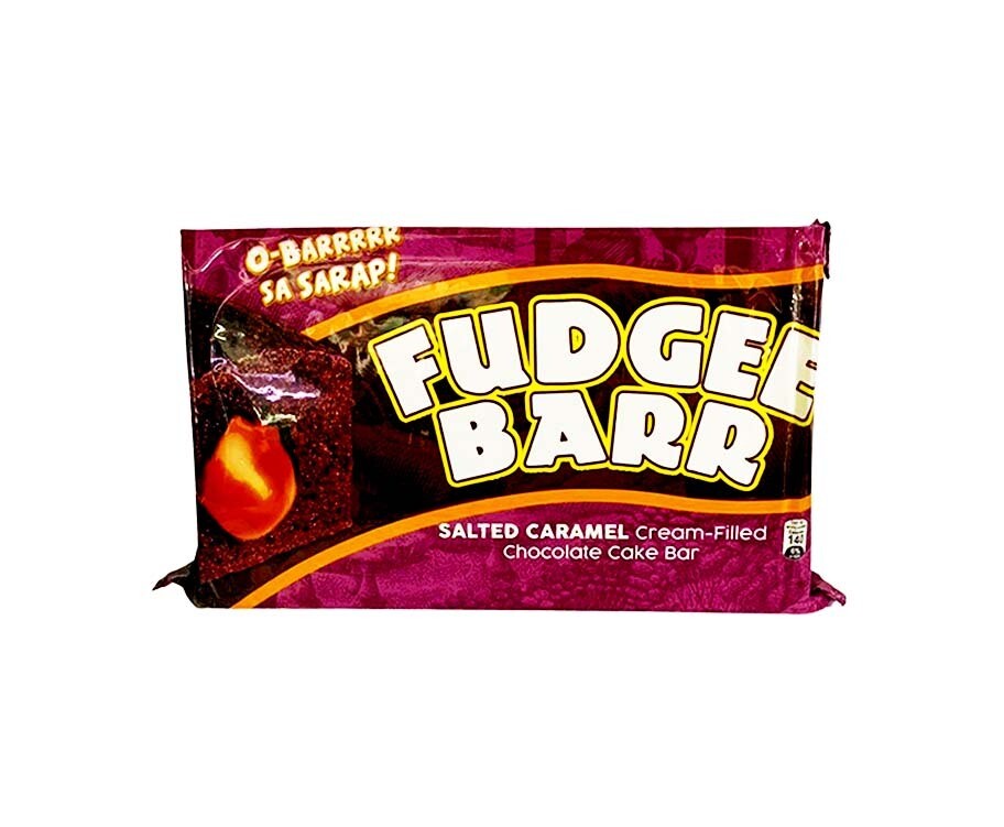 Fudgee Barr Salted Caramel Cream-Filled Chocolate Cake Bar (10 Packs x 38g) 380g