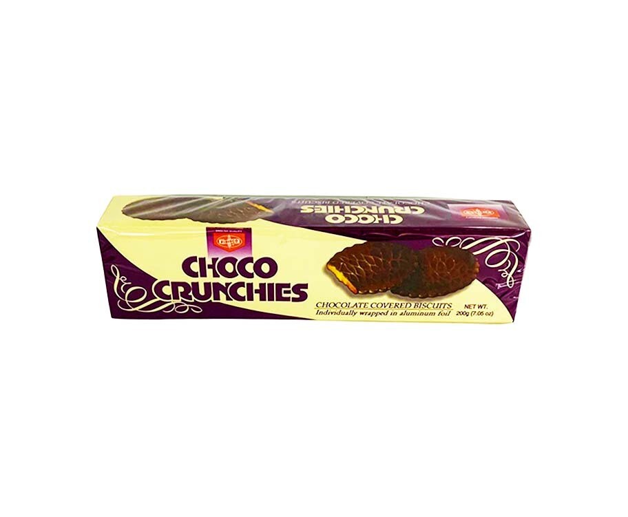 Fibisco Choco Crunchies Chocolate Covered Biscuits 200g