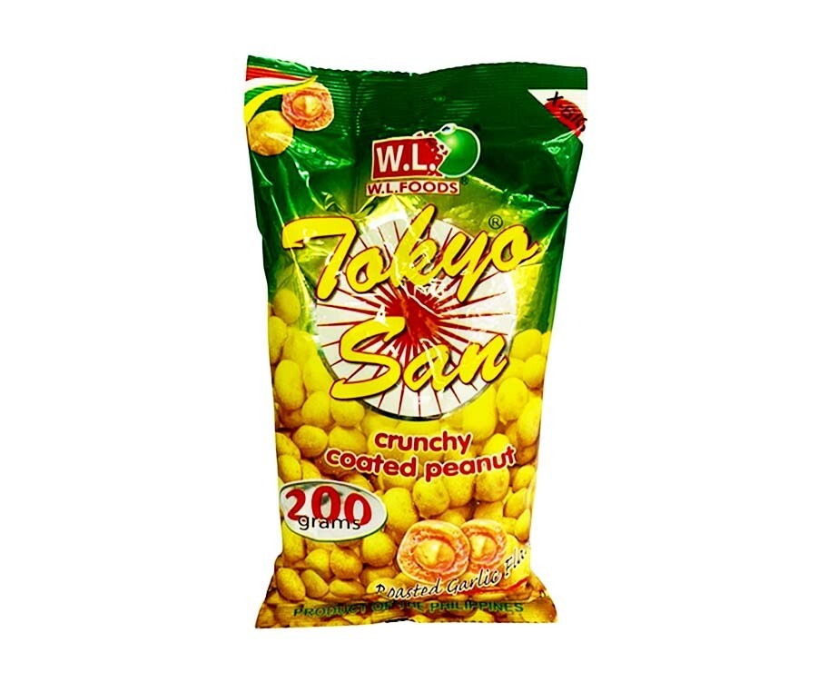 W.L. Foods Tokyo San Crunchy Coated Peanut Roasted Garlic Flavor 200g