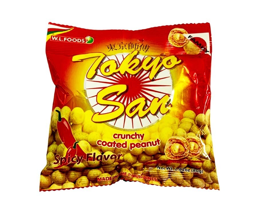 W.L. Tokyo San Crunchy Coated Peanut Spicy Flavor 80g