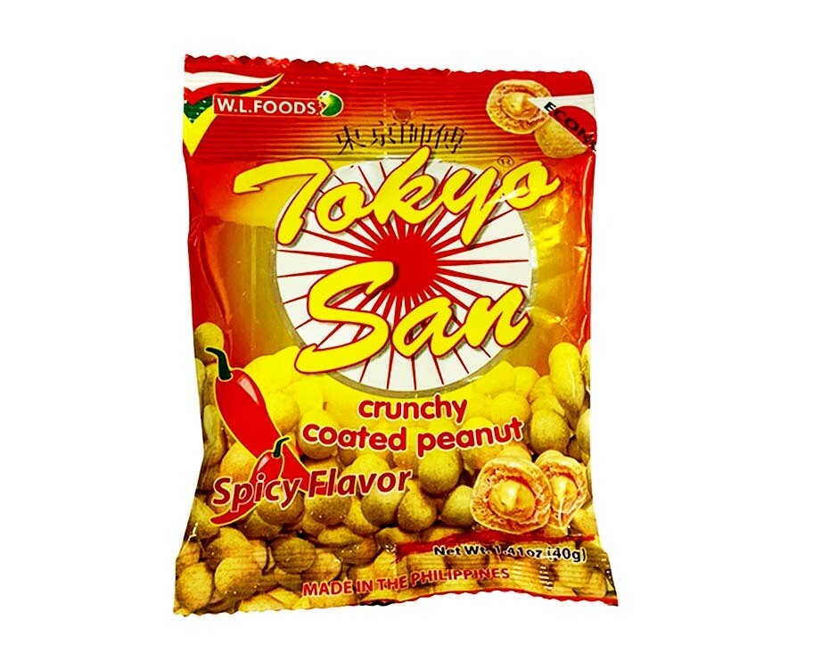 W.L. Foods Tokyo San Crunchy Coated Peanut Spicy Flavor 40g