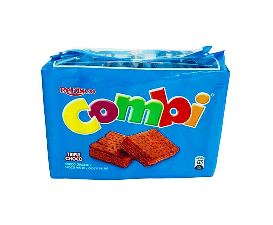 Rebisco Combi Triple Choco Choco Cream-Filled Choco Cracker Wafer Sandwich (10 Packs x 30g)