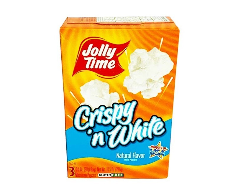 Jolly Time Crispy &#39;n White Natural Flavor White Popcorn Gluten Free 3 Bags 298g