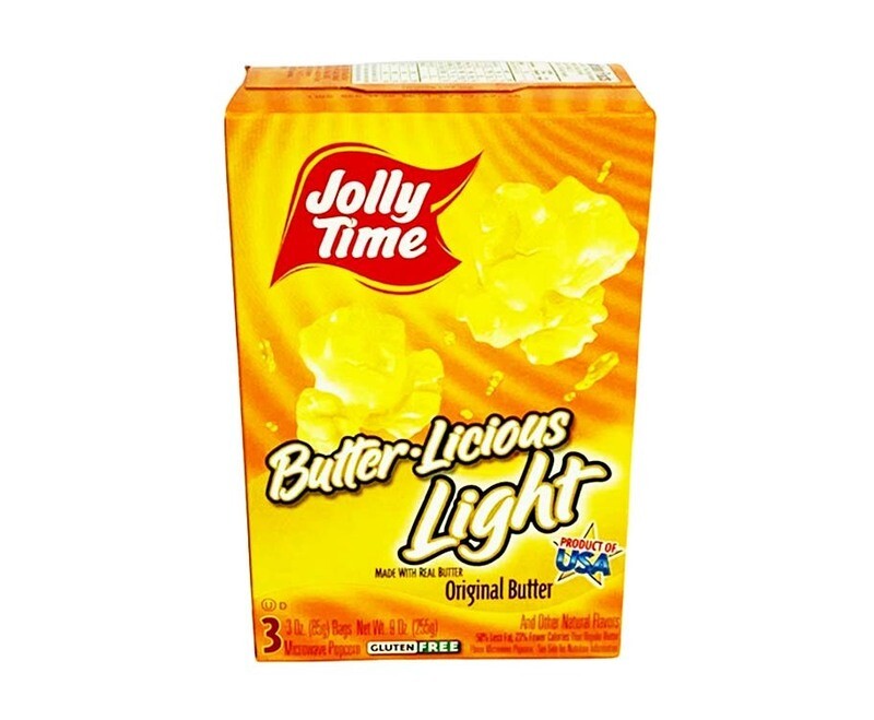 Jolly Time Butter-Licious Light Microwave Popcorn 3 Bags 255g