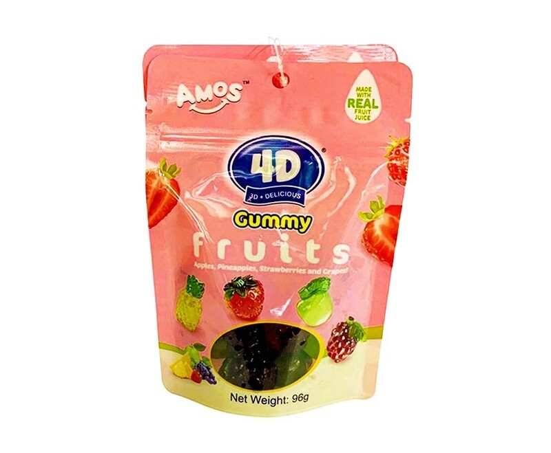 Amos 4D Gummy Fruits (2 Packs x 96g)