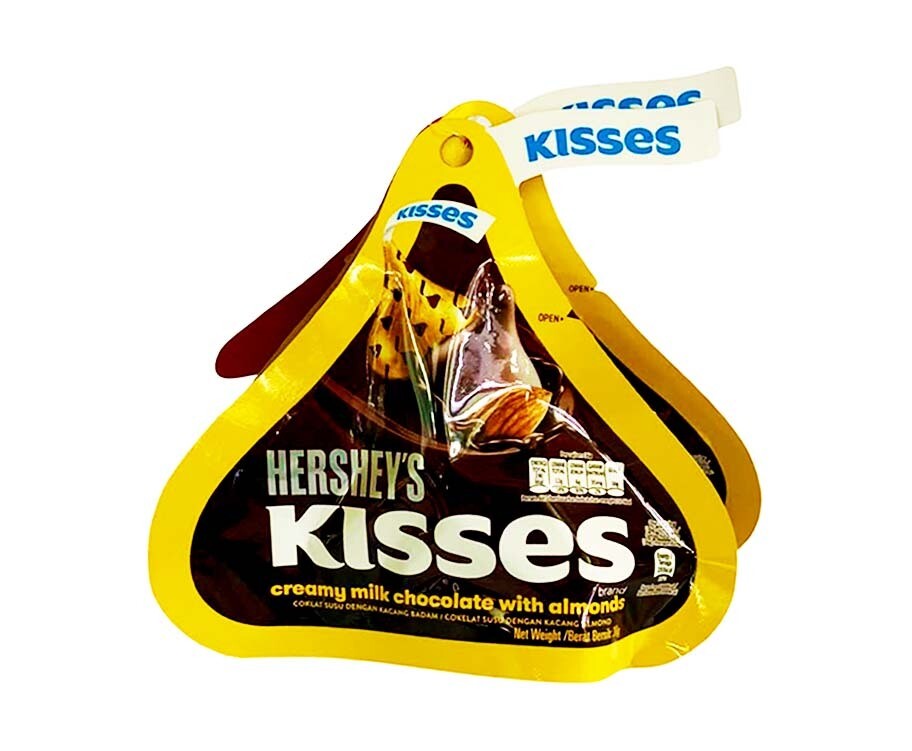 Hershey&#39;s Kisses Creamy Milk Chocolate with Almonds (3 Packs x 36g)