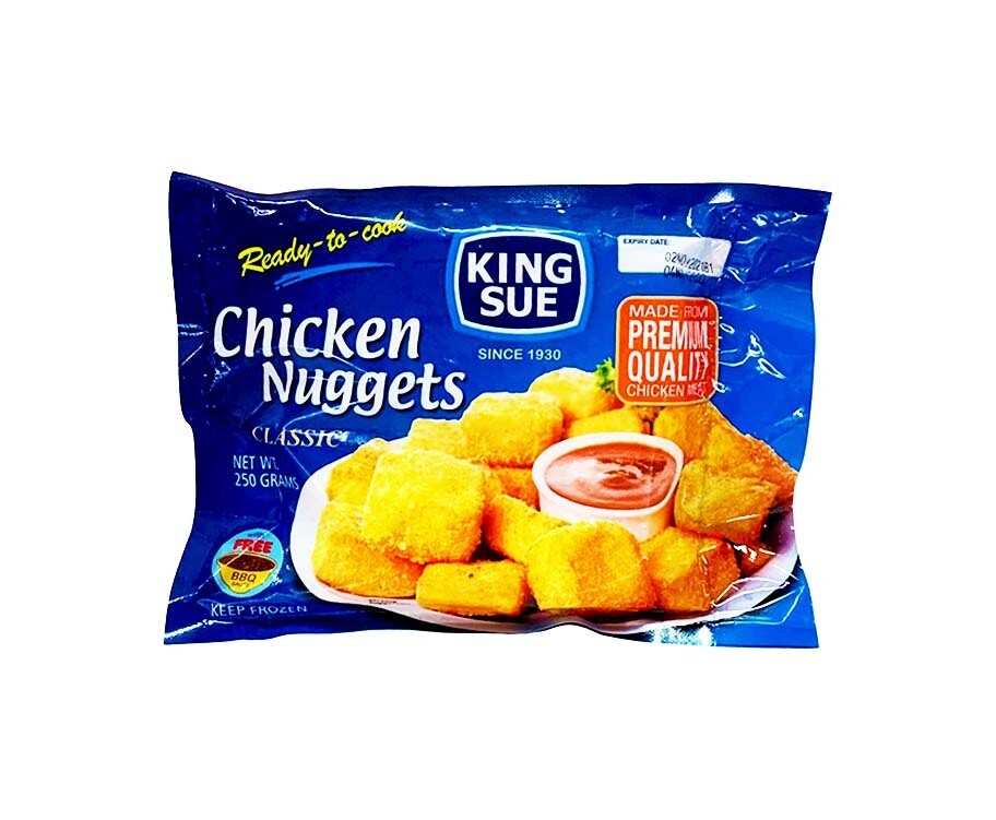 King Sue Ready-to-Cook Chicken Nuggets Classic with Free BBQ Sauce 250g