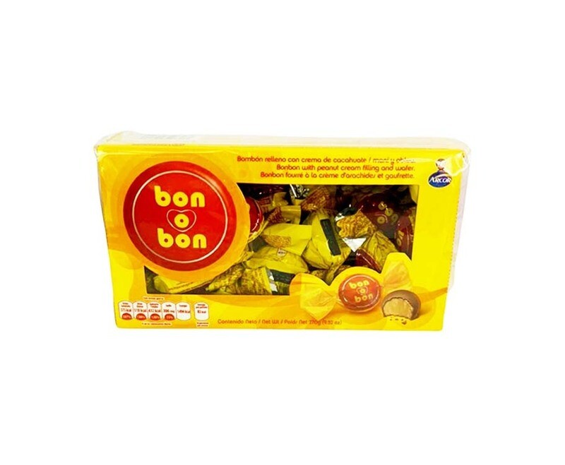 Arcor Bon o Bon Bon Bon with Peanut Cream Filling and Wafer 270g