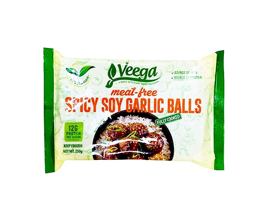 Veega Meat-Free Spicy Soy Garlic Balls Fully Cooked 250g