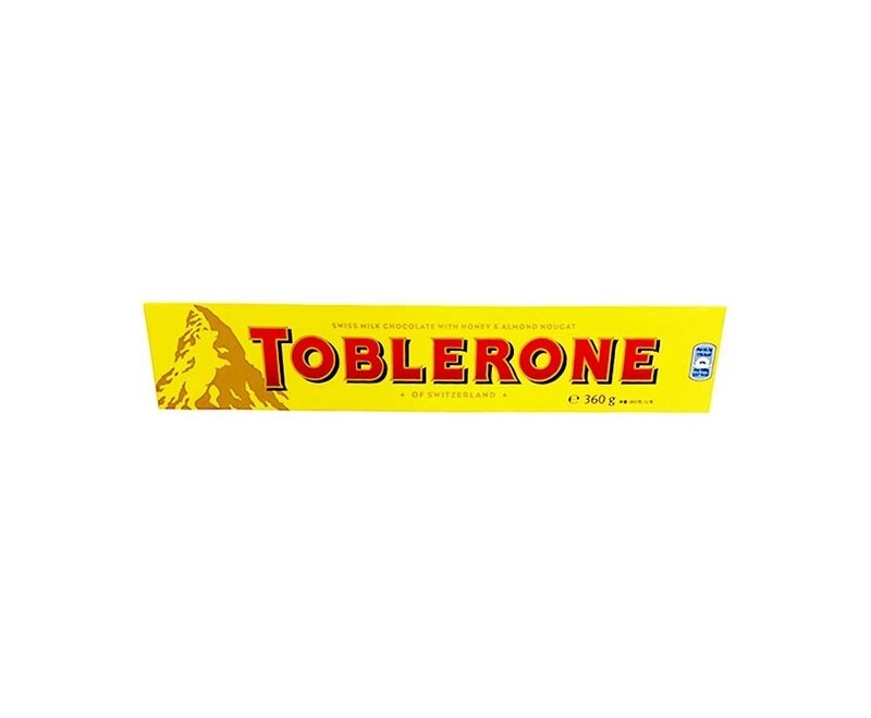 Toblerone Swiss Milk Chocolate with Honey &amp; Almond Nougat 360g