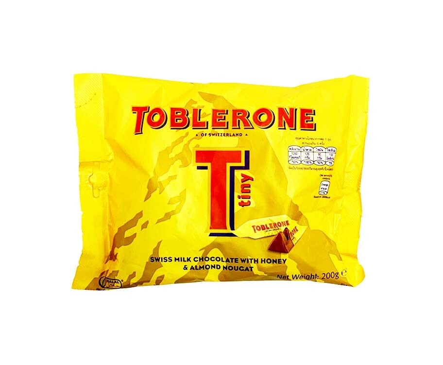 Toblerone Tiny Swiss Milk Chocolate with Honey & Almond Nougat 200g