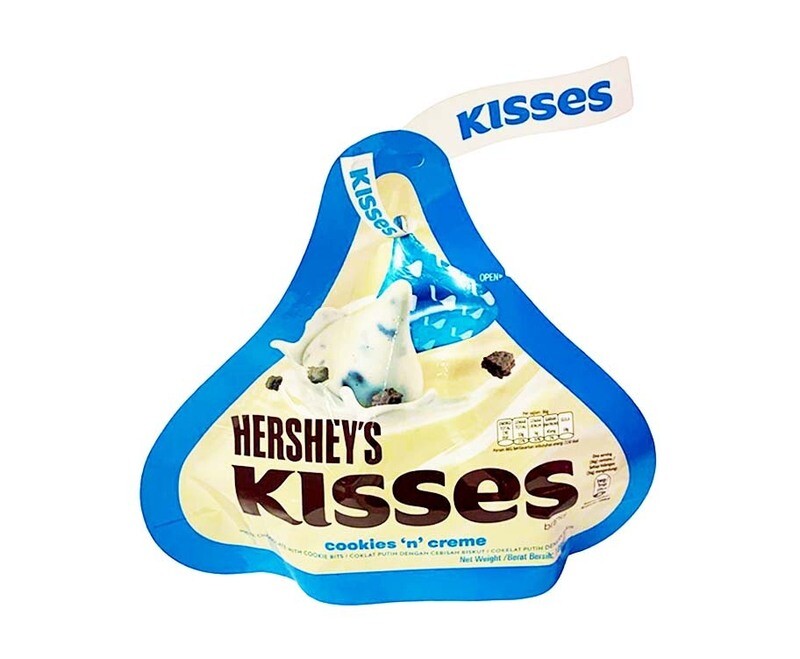 Hershey&#39;s Kisses Cookies &#39;n Cream White Chocolate with Cookie Bits 32 Pieces 146g