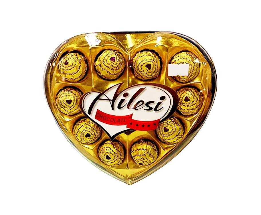 Ailesi Heart Shaped Chocolate 10 Pieces