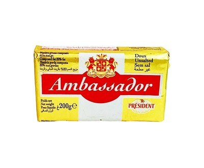 President Ambassador Unsalted Butter 200g