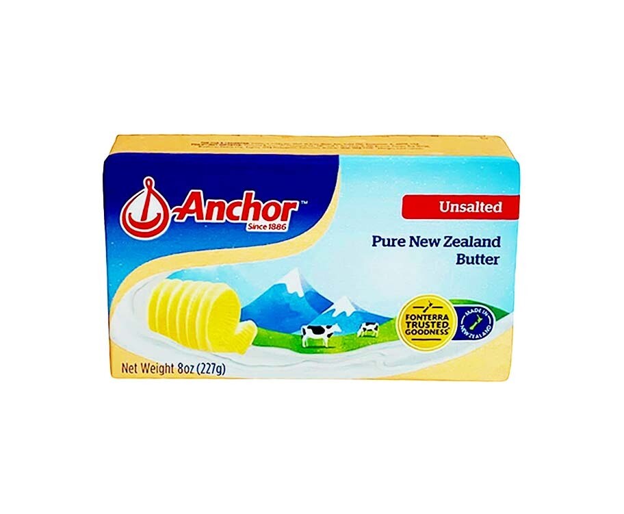 Anchor Unsalted Pure New Zealand Butter 8oz (227g)