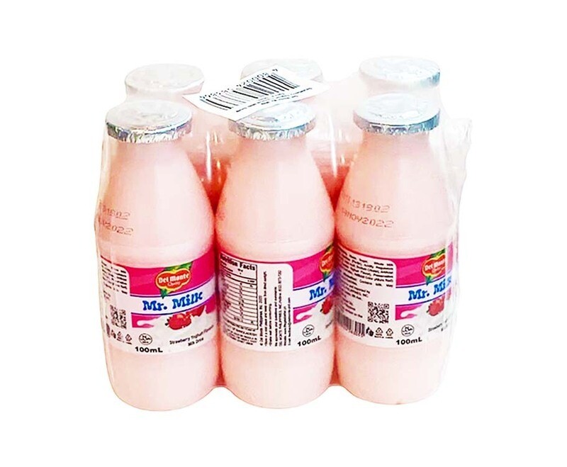 Del Monte Mr. Milk Strawberry Yoghurt Flavored Milk Drink (6 Packs x 100mL)