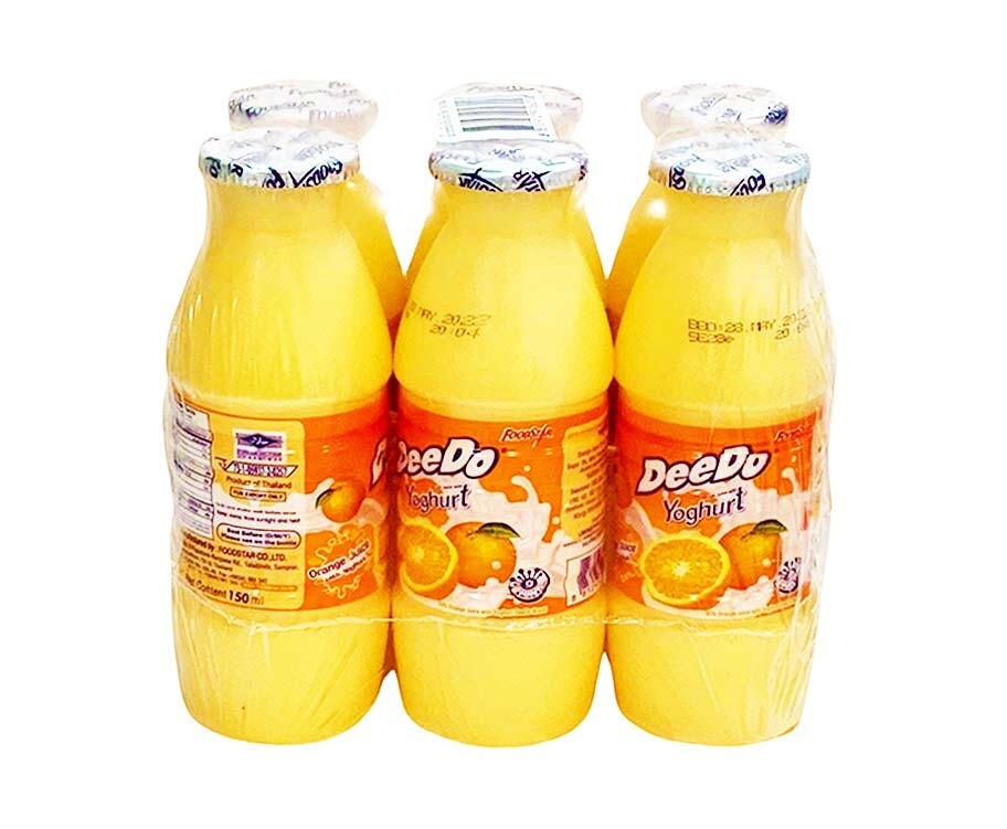 Food Star Deedo Orange Juice with Yogurt (6 Packs x 150mL)