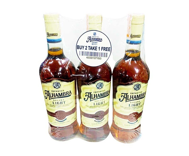 Alhambra Imported Solera Light Brandy (2+1 Packs x 1L)