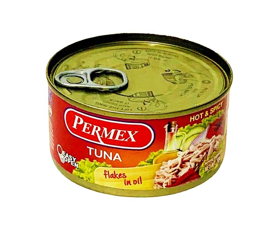 Permex Tuna Flakes in Oil Hot &amp; Spicy 184g