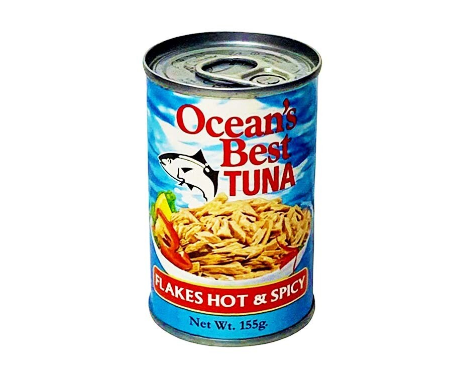 Ocean&#39;s Best Tuna Flakes Hot &amp; Spicy 155g