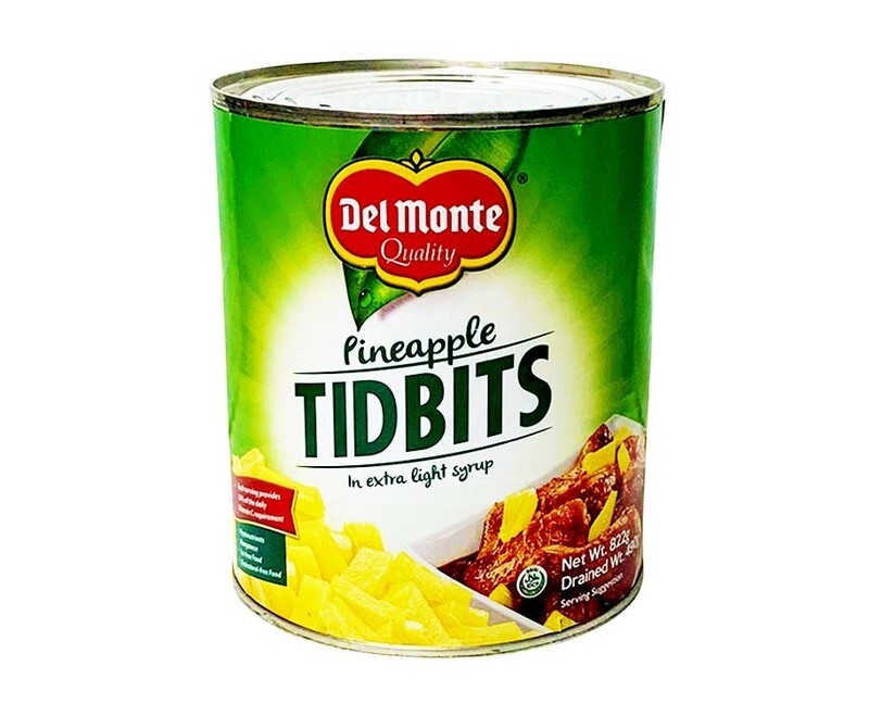Del Monte Pineapple Tidbits in Extra Light Syrup 822g