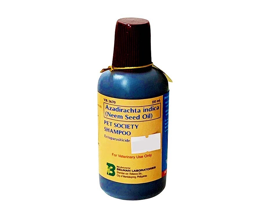 Azadirachta indica (Neem Seed Oil) Pet Society Shampoo Ectoparasiticide 110mL