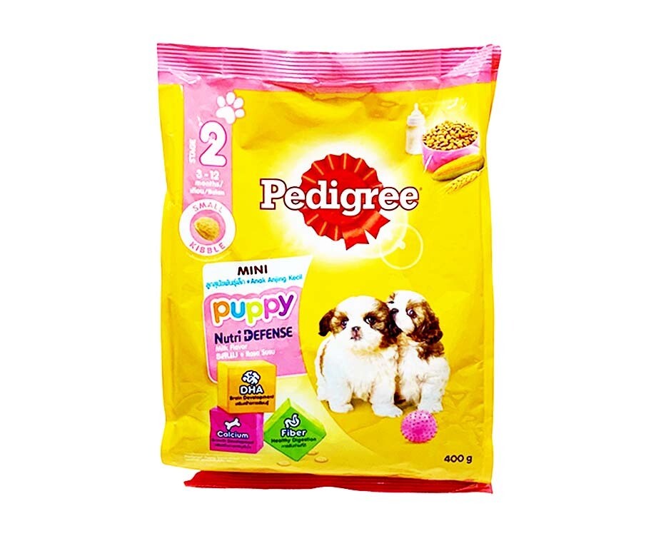 Pedigree Mini Puppy Stage 2 3-12 Months Nutri Defense Milk Flavor 400g