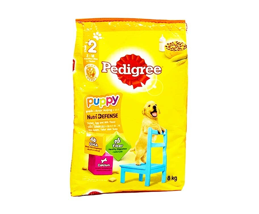 Pedigree Puppy Stage 2 3-18 Months Nutri Defense Chicken, Egg and Milk Flavor 8kg