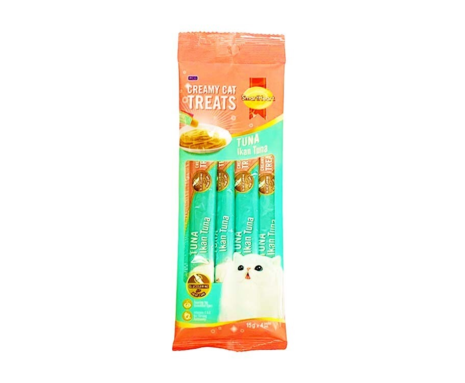 SmartHeart Creamy Cat Treats Tuna (4 Packs x 15g) 60g