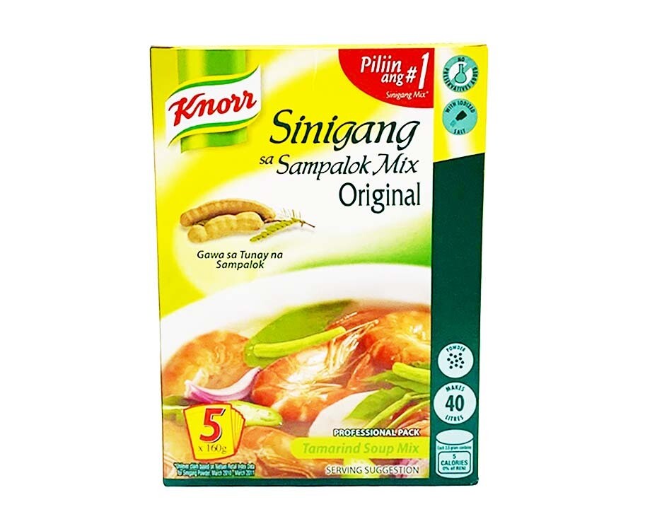 Knorr Sinigang sa Sampalok Mix Original Tamarind Soup Mix Professional Pack (5 Packs x 160g)