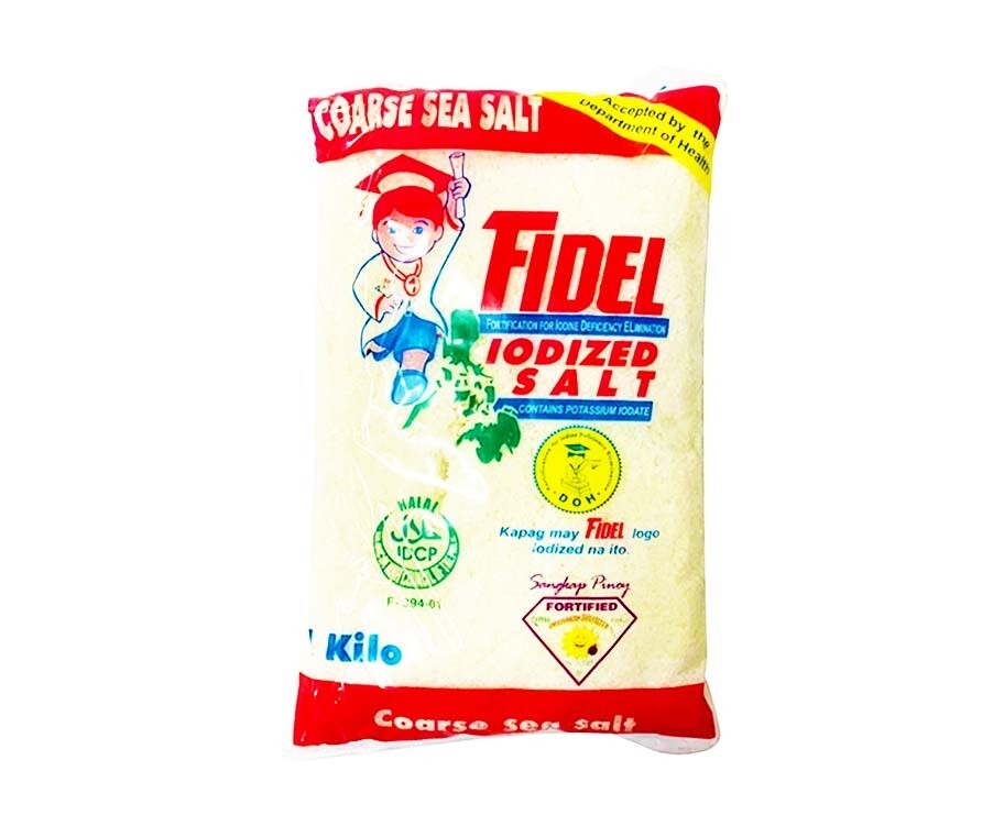 Fidel Iodized Salt Coarse Sea Salt 1kg