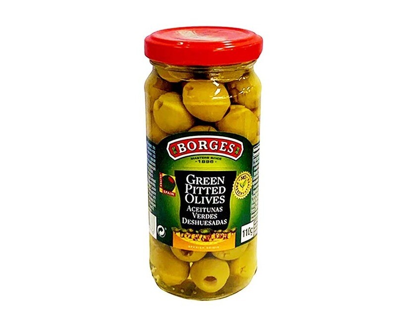 Borges Green Pitted Olives 110g