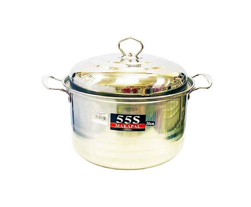 55S Makapal 26cm S/S Stock Pot #26 #801