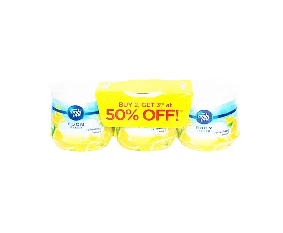 Ambi Pur Room Fresh Refreshing Lemon (3 Packs x 180mL)