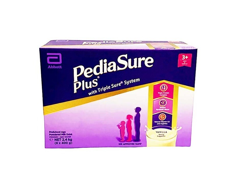 Abbott PediaSure Plus with Triple Sure System Vanilla 3+ (6 Packs x 400g) 2.4kg