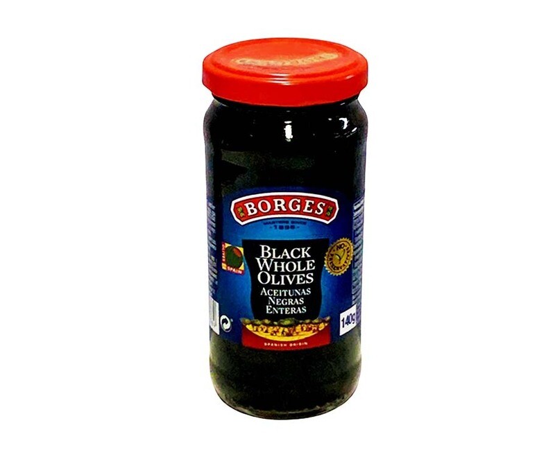Borges Black Whole Olives 140g