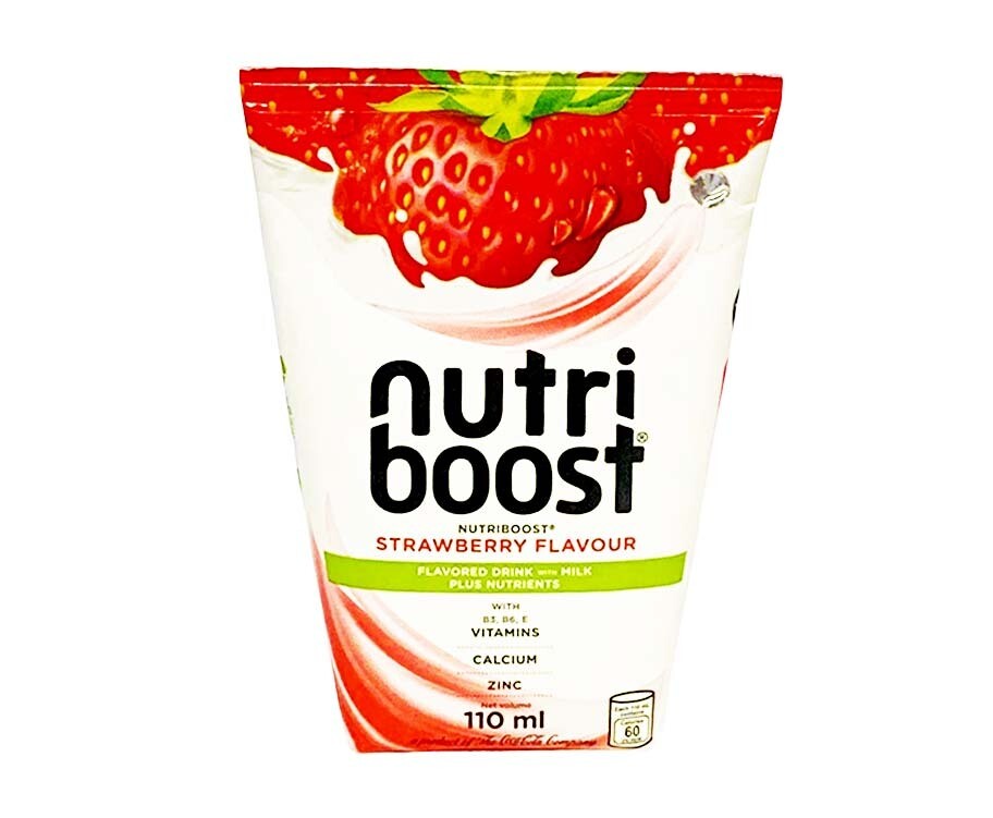 Nutriboost Strawberry Flavour Flavored Drink with Milk Plus Nutrients 110mL