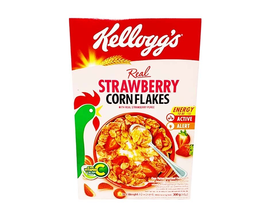 Kellogg&#39;s Real Strawberry Corn Flakes 300g