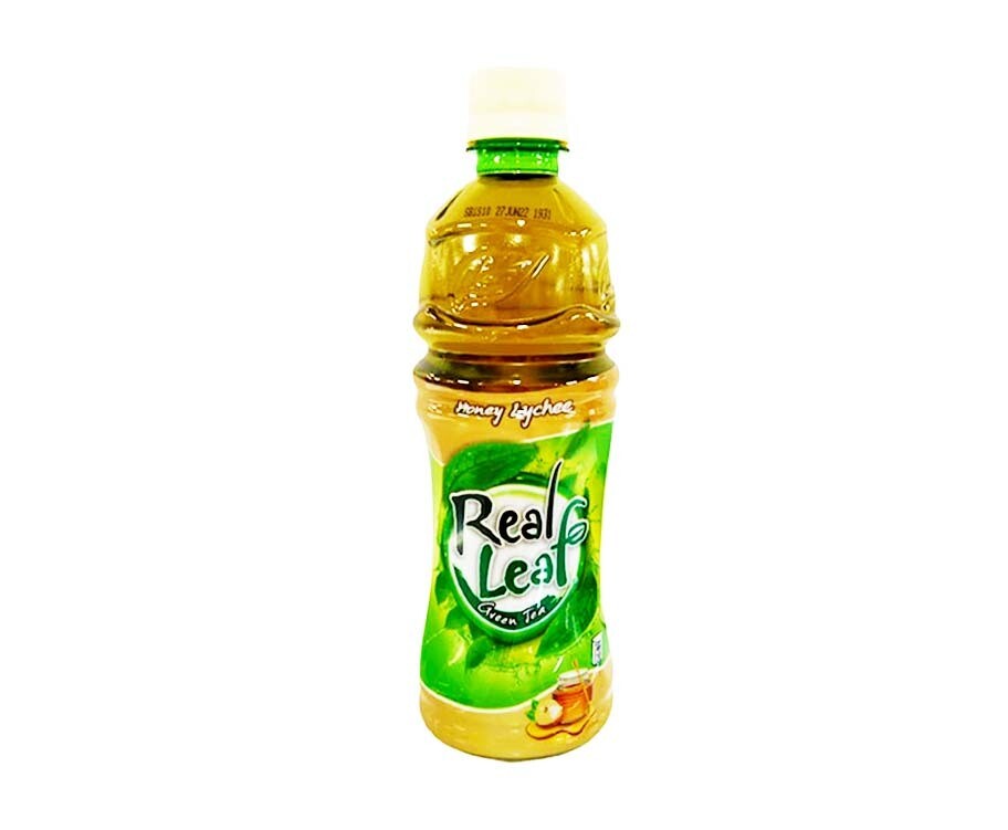 Real Leaf Green Tea Honey Lychee 480mL