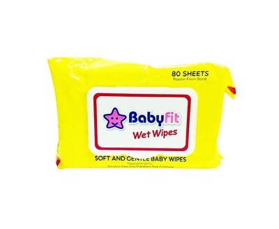 BabyFit Wet Wipes Powder Fresh Scent 80 Sheets