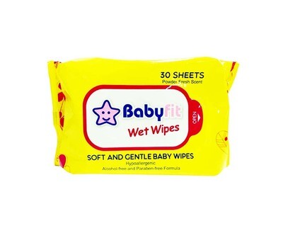 BabyFit Wet Wipes Powder Fresh Scent 30 Sheets