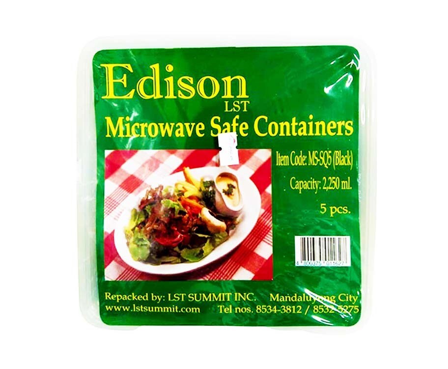 Edison LST Microwave Safe Containers 2,250mL 5 Pieces