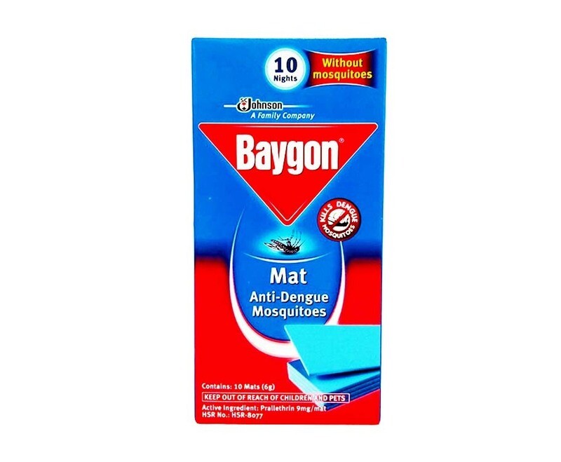 Baygon Mat Anti-Dengue Mosquitoes 10 Mats (6g)