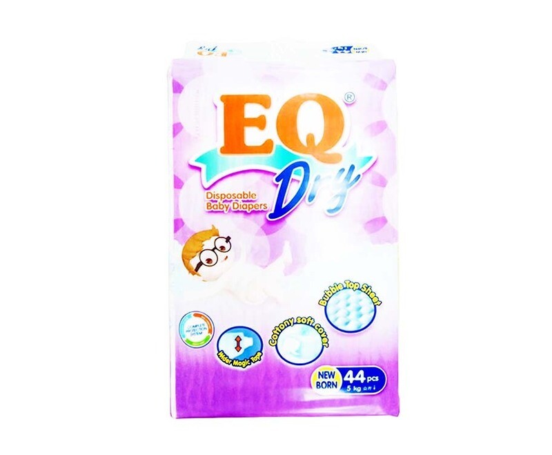 EQ Dry Disposable Baby Diapers Newborn below 5kg 44 Pieces