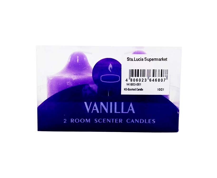 Sta. Lucia Supermarket IA1803-051 Vanilla 2 Room Scenter Candles