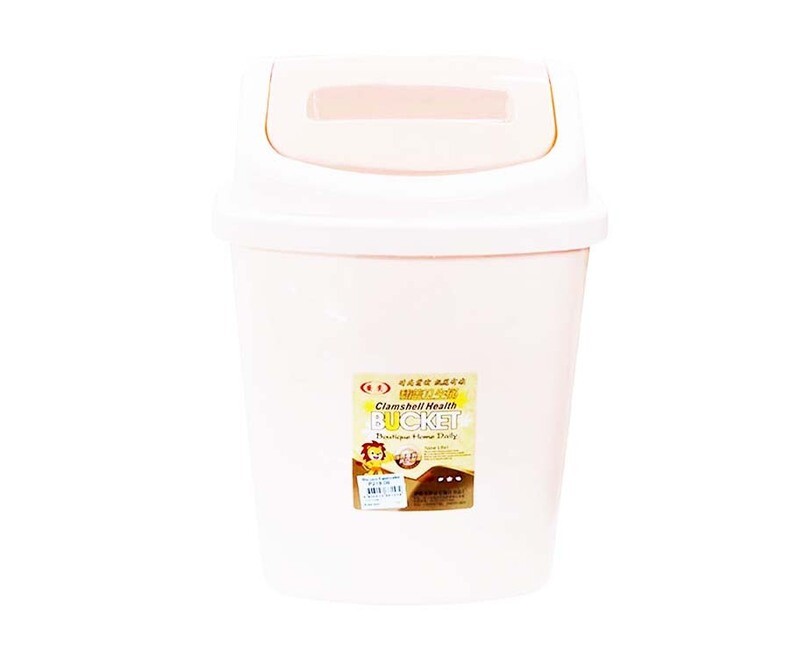 Clamshell Health Bucket Trash Bin Pink