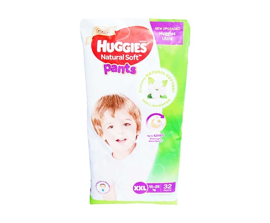 Huggies Gold Ultra Natural Soft Pants XXL 15-25kg 32 Pants