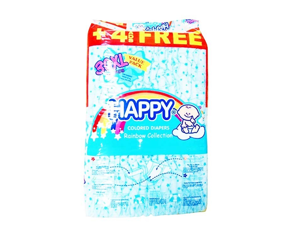 Happy Colored Diapers Rainbow Collection Value Pack XL over 12kg 34 Pads